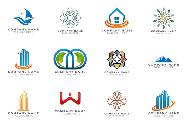 Vector conjunto de logotipos colección de ideas de marca moderna y creativa para empresa comercial.