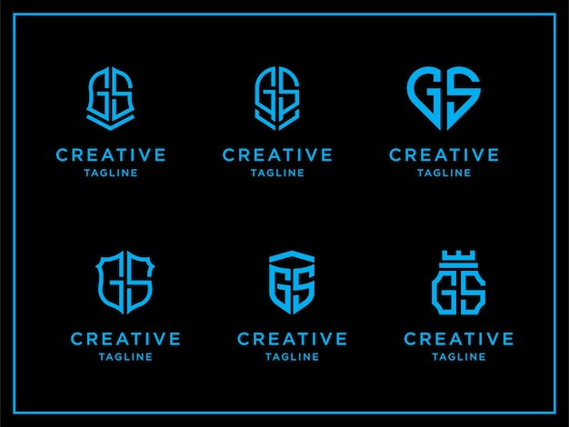 conjunto de logotipos de diseño gráfico moderno, diseño de logotipo GS Inspirational para todas las empresas. -Vectores