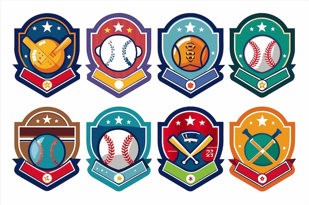 un conjunto de logotipos para un equipo de béisbol y un logotipo para un equipo De béisbol
