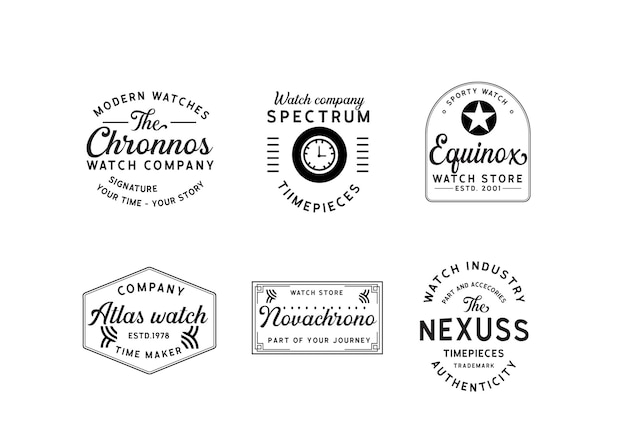 Un conjunto de logotipos para el espectro espectro.
