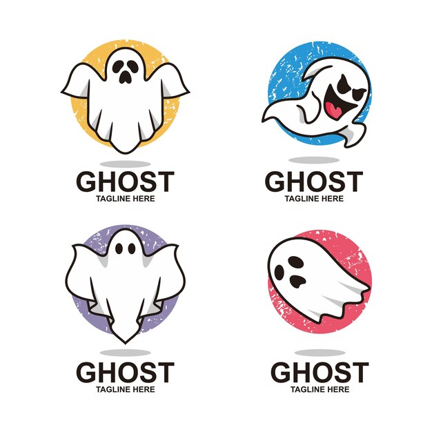 Vector conjunto de logotipos fantasma