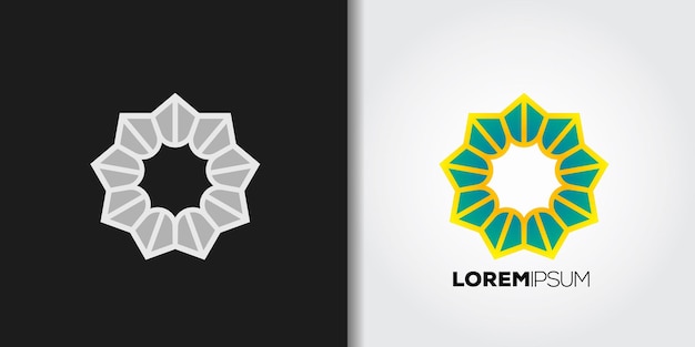 conjunto de logotipos de flores abstractas