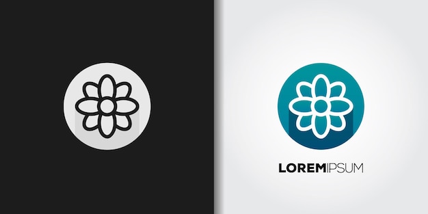 conjunto de logotipos de flores simples