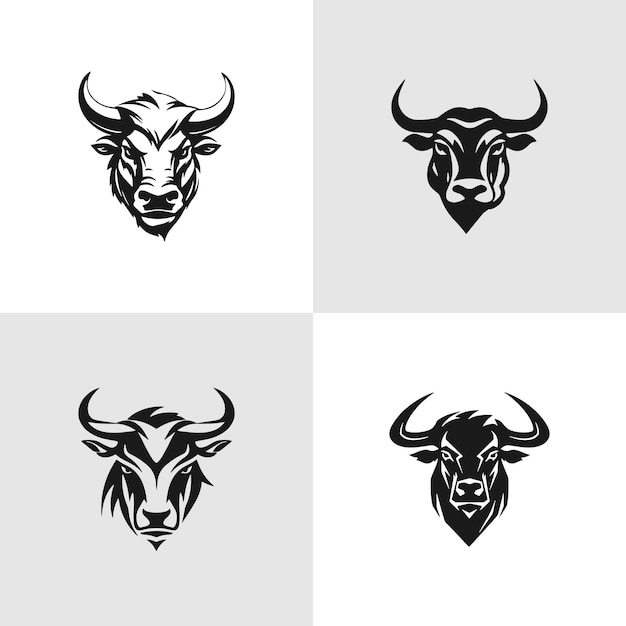 Conjunto de logotipos con ilustración simple de vector de queso mozzarella de búfala aislado en un fondo blanco cuatro del logotipo para el logotipo de la marca italiana de mozzarella de búfala para mozzarella láctea
