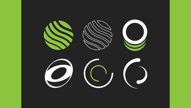 Conjunto de logotipos de letra O 2