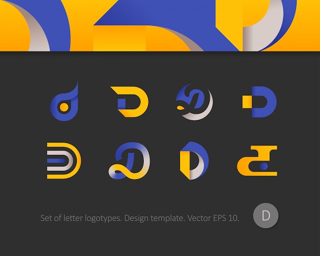 conjunto de logotipos de letras modernas