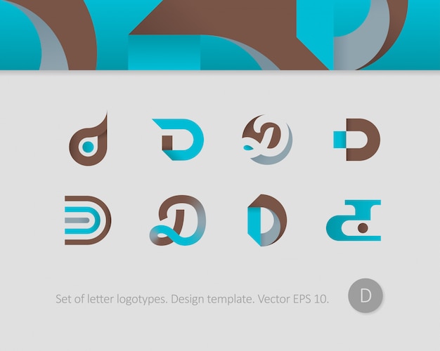 conjunto de logotipos de letras modernas