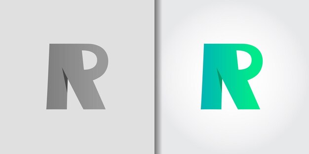 Vector conjunto de logotipos de letras r abstractas