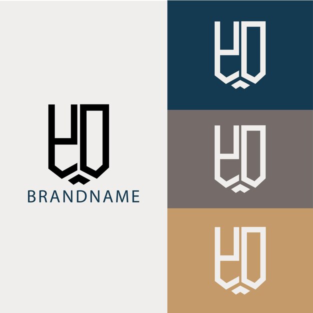 Un conjunto de logotipos para una marca llamada hh.