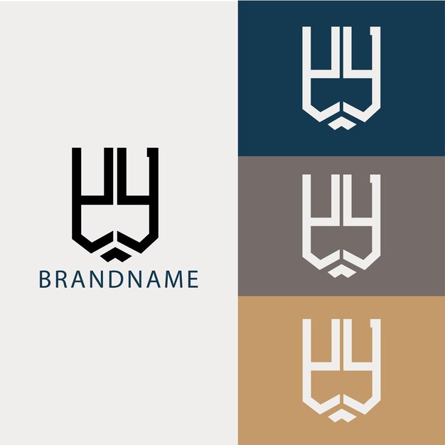 Un conjunto de logotipos para una marca llamada nombre de marca.