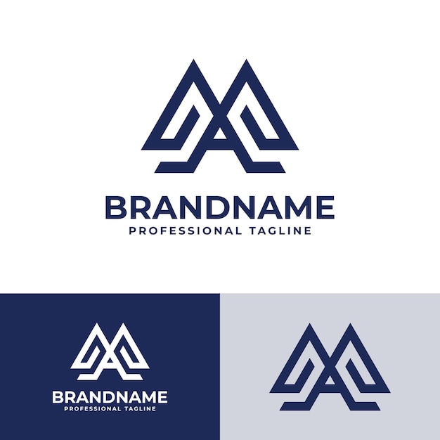 Conjunto de logotipos modernos de letras MA Monogram adecuados para negocios con las iniciales MA o AM