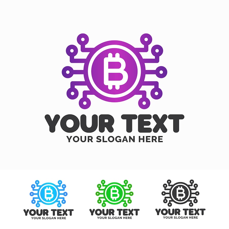 Vector conjunto de logotipos de monedas de bits que consta de dinero y estilo plano de conexión aislado en fondo blanco para banco, criptomoneda, intercambio de dinero, pago, etc. ilustración vectorial