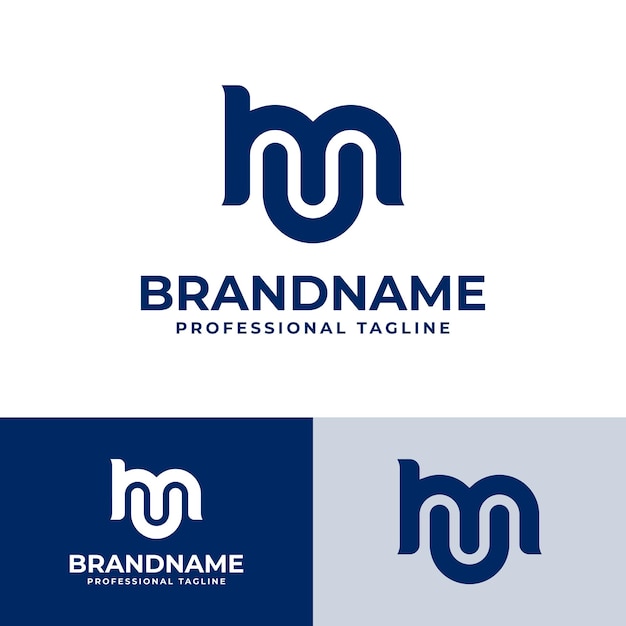 Conjunto de logotipos con monograma de letras MU adecuado para empresas con iniciales MU o UM