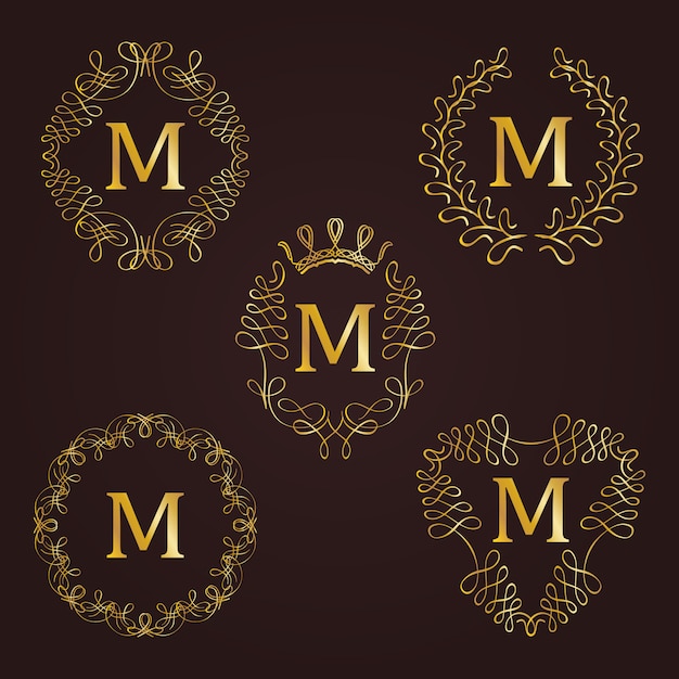 Conjunto de logotipos de monograma
