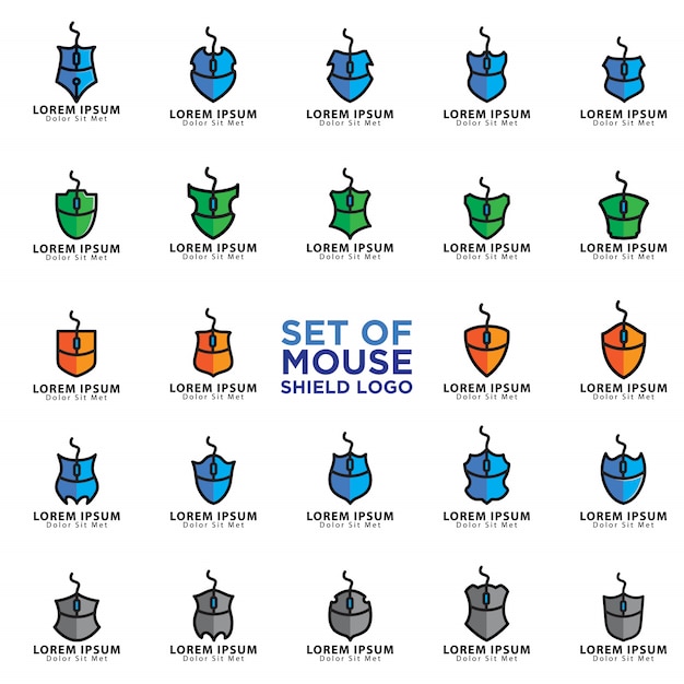 Conjunto de logotipos de mouse