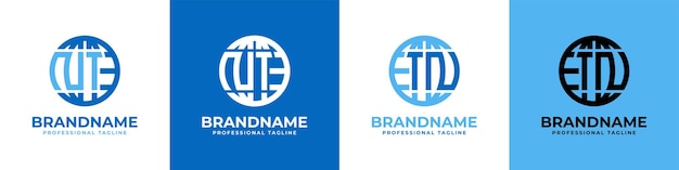El conjunto de logotipos NT y TN Globe es adecuado para cualquier empresa con las iniciales NT o TN