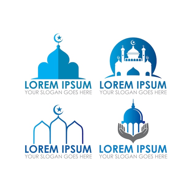 un conjunto de logotipos de ramadán
