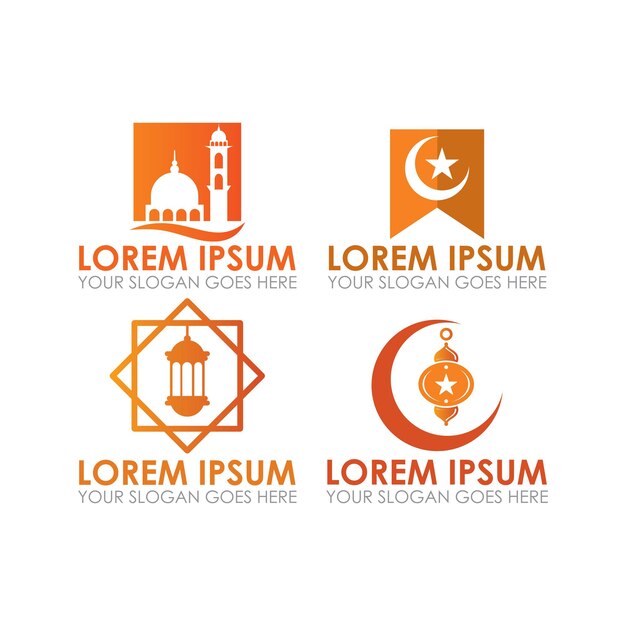 un conjunto de logotipos de ramadán