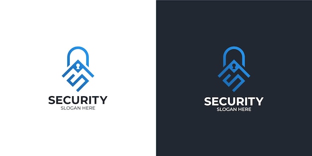 Conjunto de logotipos de seguridad combinados con la letra S