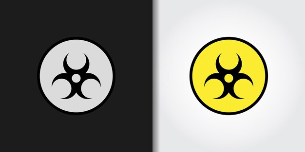 conjunto de logotipos de señal de cuarentena de peligro
