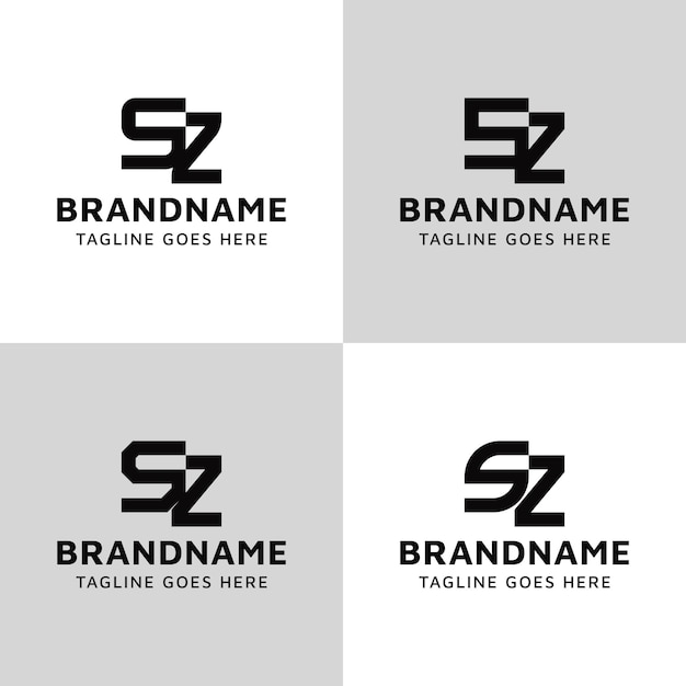 El conjunto de logotipos SZ Monogram es adecuado para cualquier empresa con las iniciales ZS o SZ