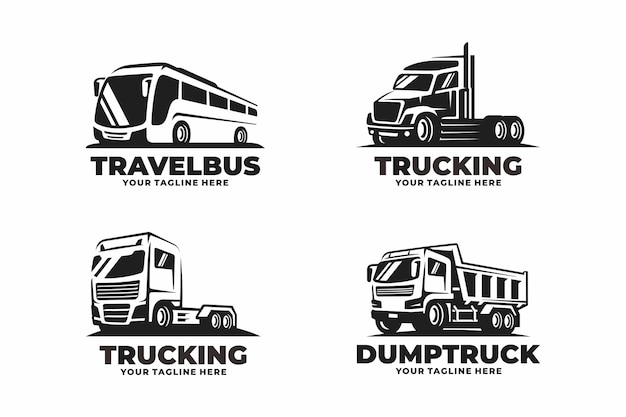 Conjunto de logotipos de transporte