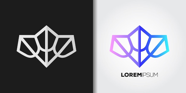 conjunto de logotipos de tulipanas de flores abstractas