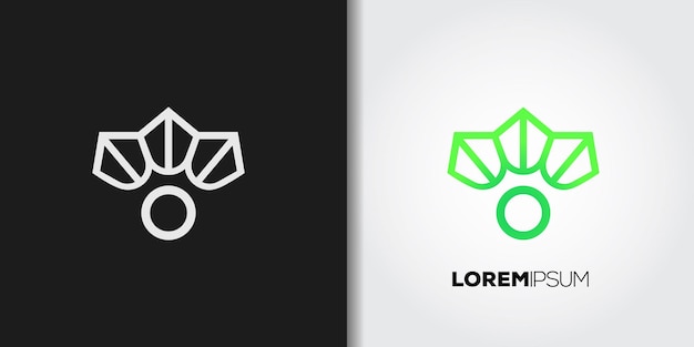 conjunto de logotipos de tulipanas de flores abstractas