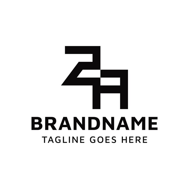 Vector el conjunto de logotipos za monogram es adecuado para cualquier negocio con las iniciales az o za