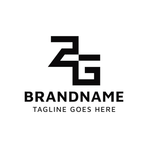 El conjunto de logotipos ZG Monogram es adecuado para cualquier empresa con las iniciales GZ o ZG