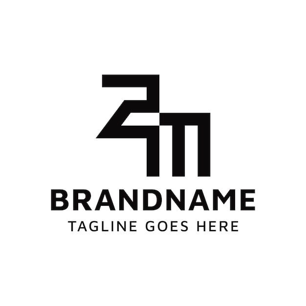 El conjunto de logotipos ZM Monogram es adecuado para cualquier negocio con las iniciales MZ o ZM
