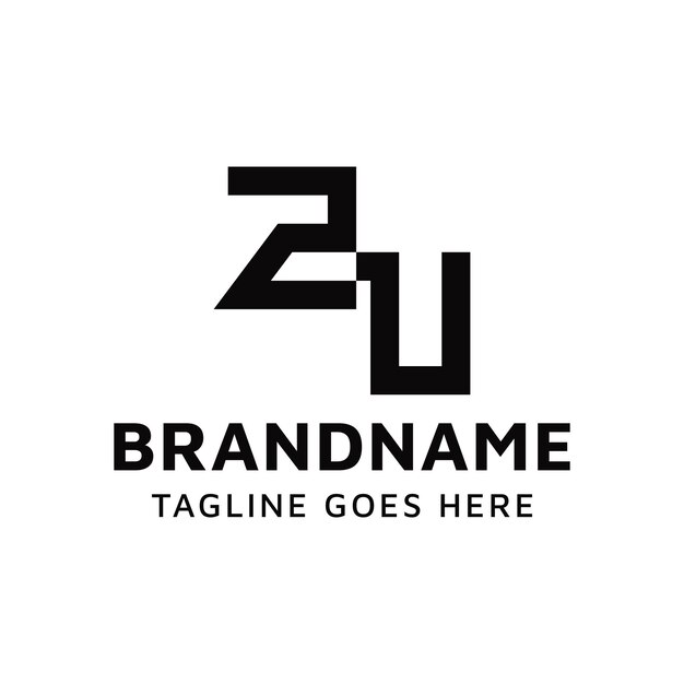 El conjunto de logotipos ZU Monogram es adecuado para cualquier negocio con las iniciales UZ o ZU
