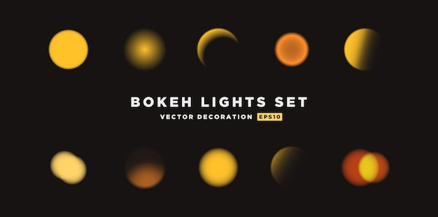Conjunto de luces bokeh borrosas