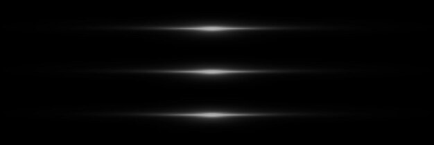 Conjunto de luces horizontales Rayos láser Rayos de luz horizontales