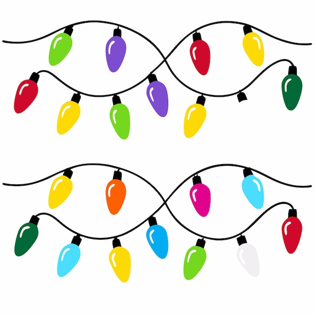 un conjunto de luces de Navidad con las palabras "Christmas" en la parte inferior