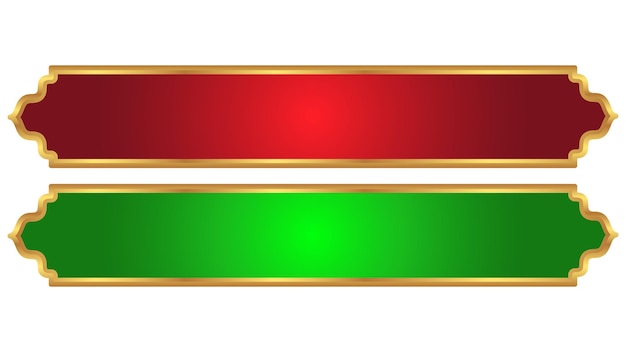 Conjunto de lujo dorado árabe islámico estandarte marco de título de fondo transparente de oro cuadro de texto clipart