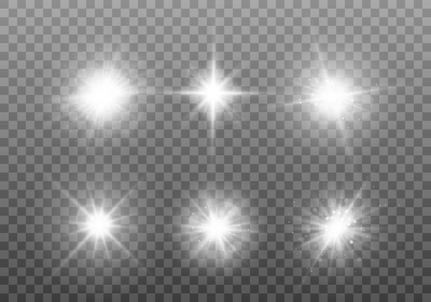 Conjunto de luz blanca brillante