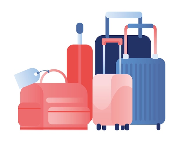 Conjunto de maletas para viajes Recolección de equipaje