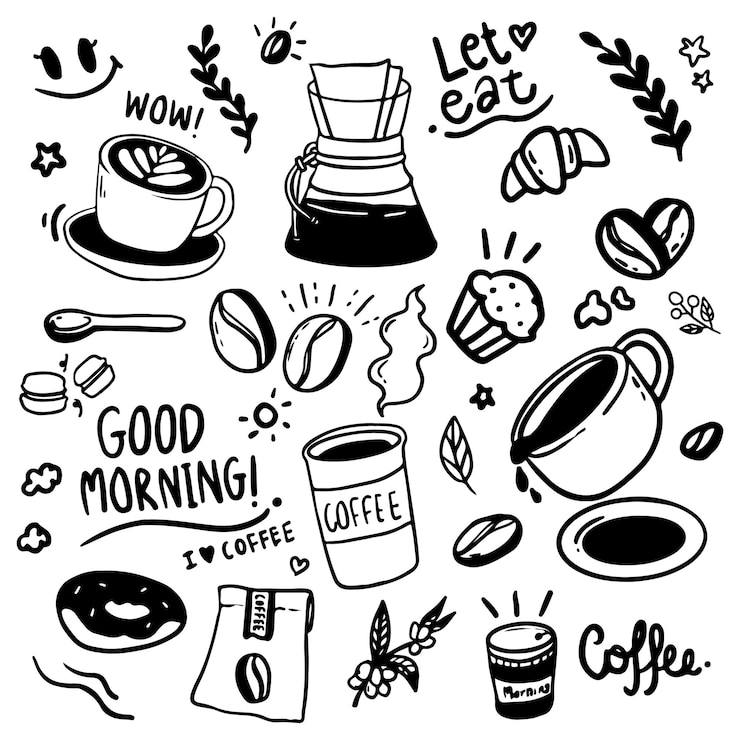 Vector conjunto de la mañana