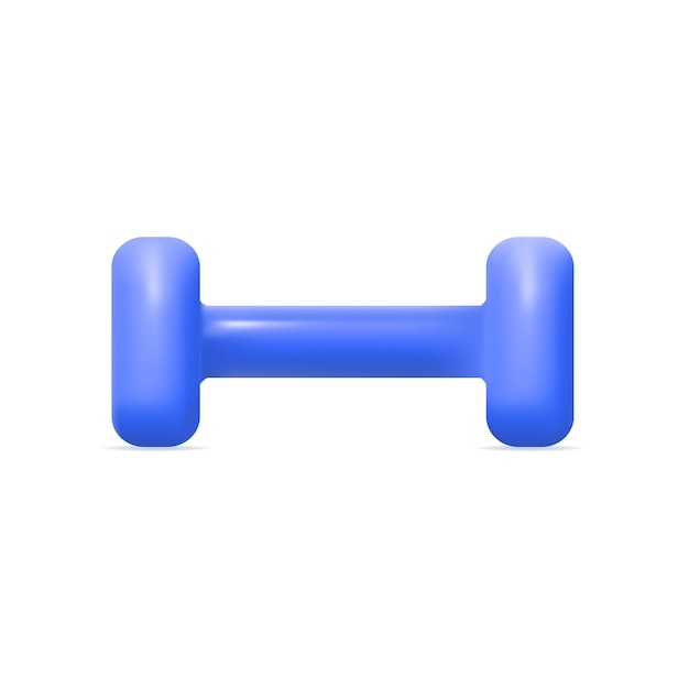 Conjunto de mancuernas 3d Conjunto Realista Vista detallada de primer plano aislada sobre fondo blanco Elemento deportivo de Fitness Mancuerna Vector