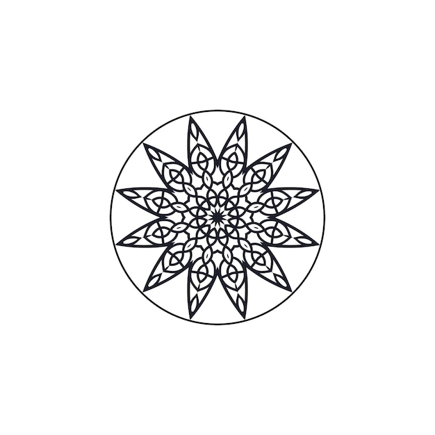 conjunto de mandala de colores dorados elementos abstractos