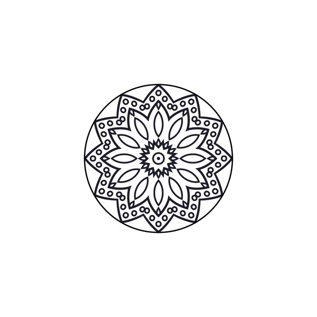 conjunto de mandala elementos de color dorado decoración