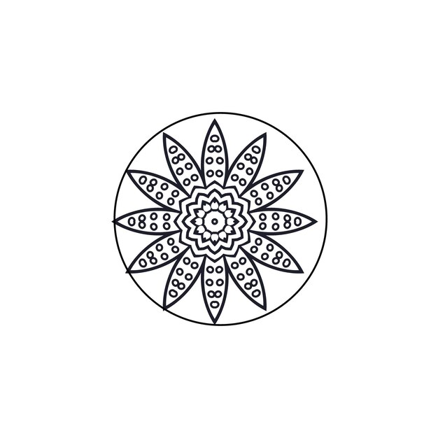 conjunto de mandala elementos de color dorado marco