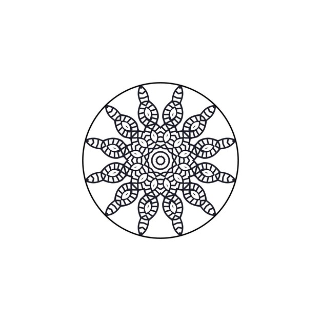 conjunto de mandala elementos de color dorado ornamento