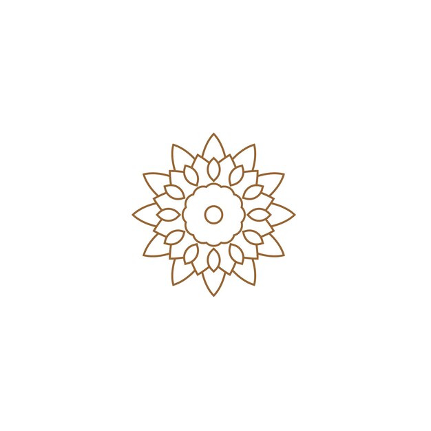 conjunto de mandalas con círculos marrones en el fondo
