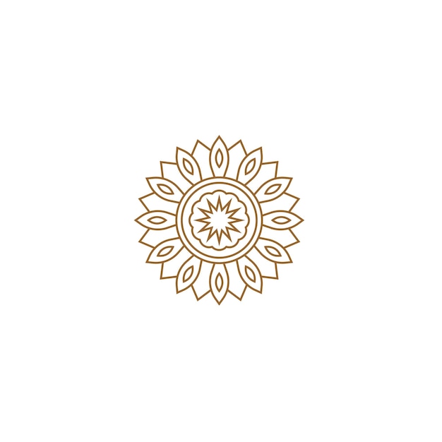 conjunto de mandalas con círculos marrones ilustración