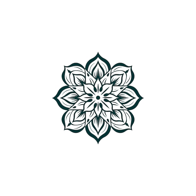 conjunto de mandalas en color verde vintage