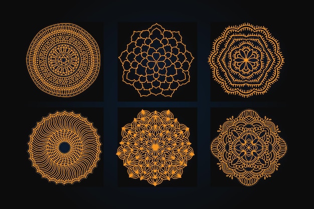 Conjunto de mandalas ornamentales Colección