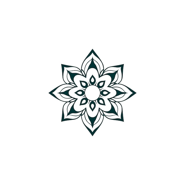 conjunto de mandalas en vector de color verde