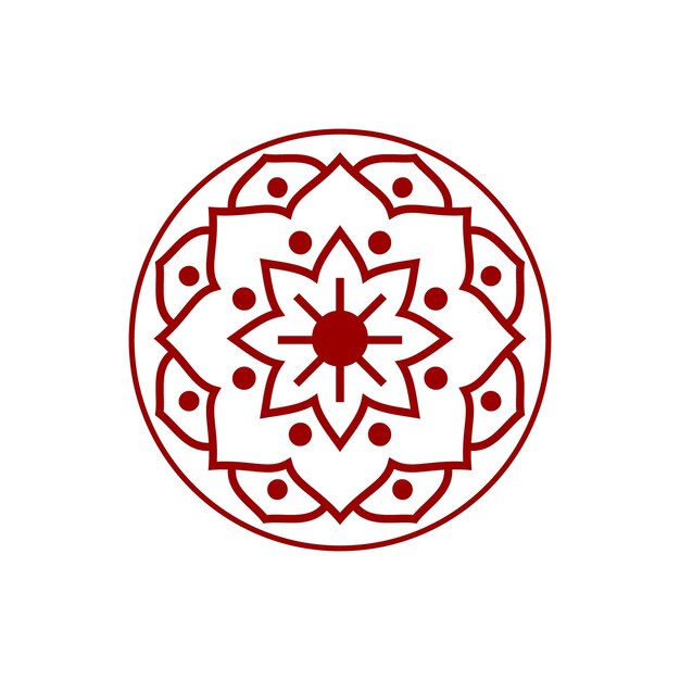 conjunto de mandalas vectoriales con colores florales